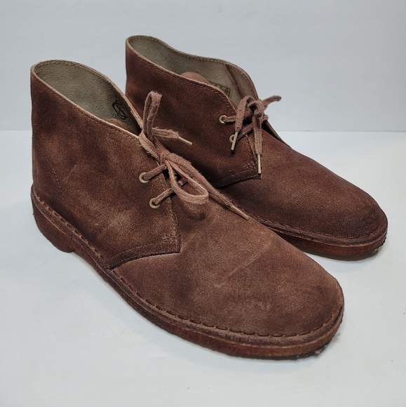 Clarks Shoes Clarks Mens Originals Wallabee 1826 Leather Chukka Boots Brown Size 85 Marron Poshmark